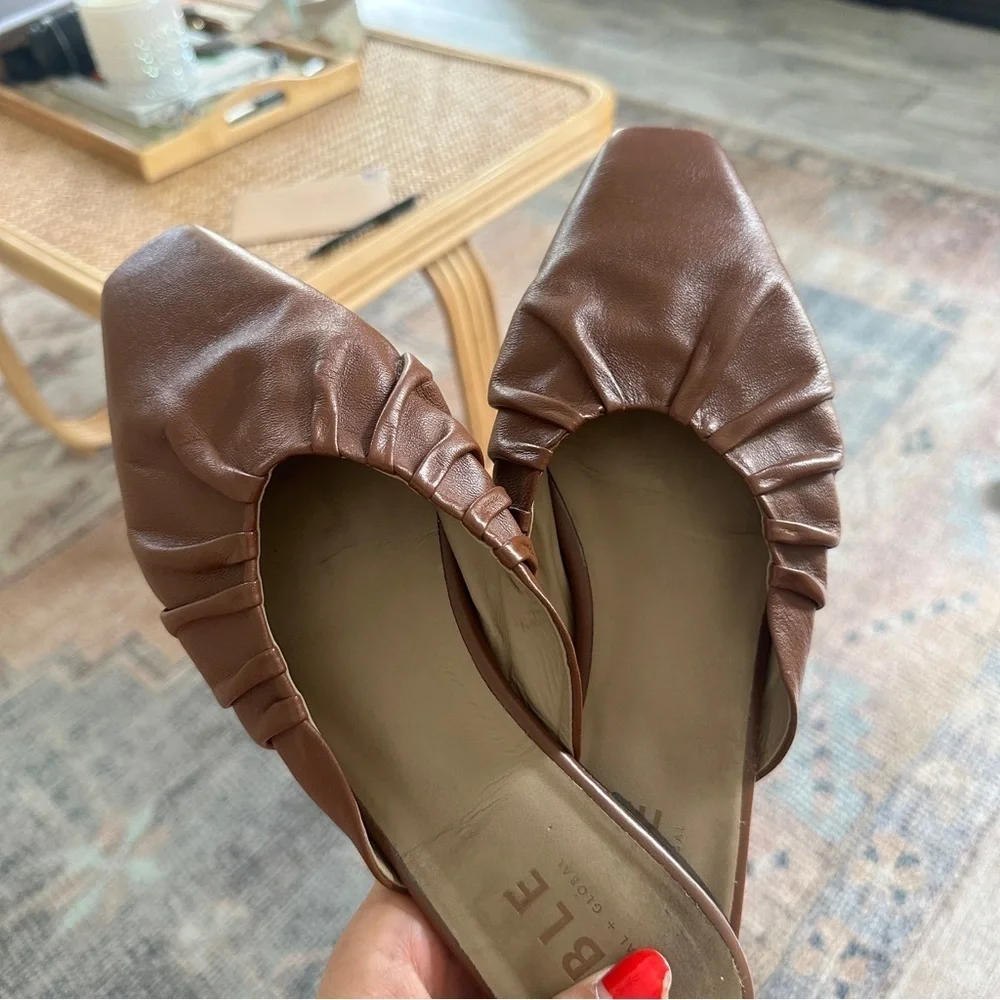 ABLE Brown Slip On Flats sz 8